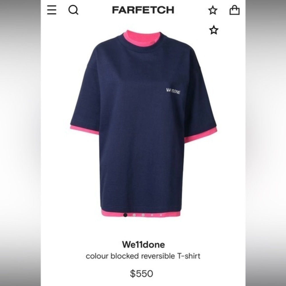 🆕we11done color blocked reversible tshirt